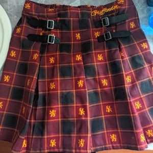 (Harry Potter) Gryffindor plaid buckle skirt